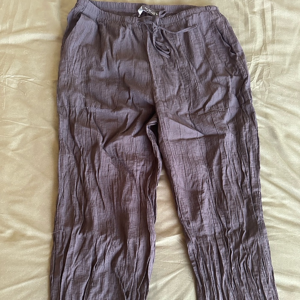 Zara Crinkle Texture Drawstring Pant - image 1